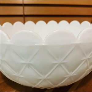 Mid Century Milk Glass Bowl